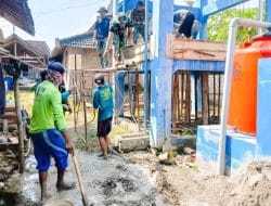 TMMD 120 Tambakrejo, Satgas Kodim Bojonegoro dan Warga Bangun Sarpras Air Bersih