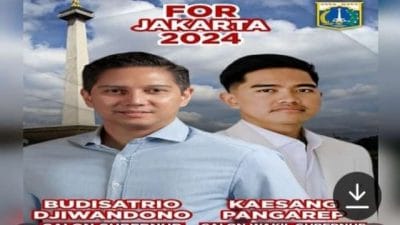 Pasangan BUDISATRIO DJIWANDONO dan KAESANG PANGAREP Berpeluang Menang Pilkada Jakarta 2024