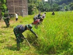 Selain Pembangunan Fisik, Kodim 0911/Nunukan Juga turut Membantu Tingkatkan Ketahanan Pangan Desa Atap
