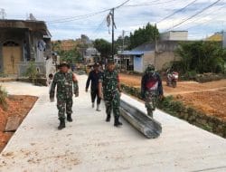 Dansatgas TMMD Kodim 0316/Batam Tinjau Langsung Pengerjaan TMMD 120