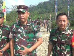Kunjungan Wasev TMMD Reguler ke-120 di Sijenggung TNI dan Warga Bersinergi