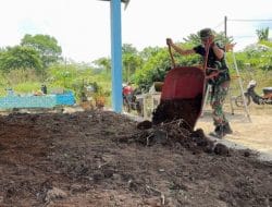 Haru, Praka Edwan Arman Kepada Warga yang Ikut Membantu Pelaksanaan Pra TMMD