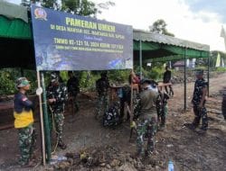Sigap dan Cepat, Anggota Kodim 1011/KLK dan Warga Siapkan untuk Upacara Pembukaan TMMD