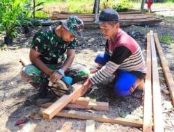 Meski Pra TMMD, Para Anggota Kodim 1011/KLK Terus Bekerja