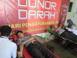 Sambut Hari Pengayoman dengan Kepedulian Terhadap Sesama, Lapas Pemuda Tangerang bekerjasama dengan PMI Kota Tangerang Gelar Donor Darah