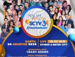 Dimeriahkan Crash Adams hingga Iwan Fals, Malam Puncak HUT SCTV ke-34 Digelar 24 Agustus