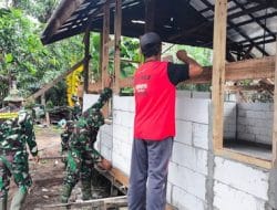 Percepat Pengerjaan, Satgas TMMD dan Warga Kerahkan Tenaga