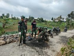 Satgas Bersama Masyarakat Kebut Pembangunan Plengsengan Program TMMD Ke 121 Kodim Probolinggo