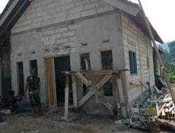 Pengerjaan RTLH Program TMMD ke 121 Kodim 0820/Probolingo Tahun 2024 Sudah 60 Persen