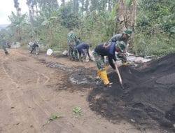 Satgas Bersama Masyarakat Gotong Royong Selesai Pembangunan Saluran air Program TMMD Ke 121 Kodim Probolinggo
