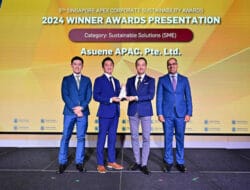 Asuene APAC received the “Singapore Apex Corporate Sustainability Awards” at the 16th GCNS Summit 2024, hosted by the UN Global Compact Network Singapore