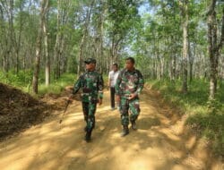Dansatgas TMMD Letkol Arh Pryoni Palebangan Pantau Lokasi Pengerjaan
