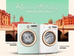 Hisense Menghadirkan Mesin Cuci Front Load Bergaya Retro: Roman Holiday Series