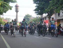 Fun Bike dan Senam Bersama HUT ke-61 Korem 081/DSJ Perkokoh Persatuan dan Kesatuan