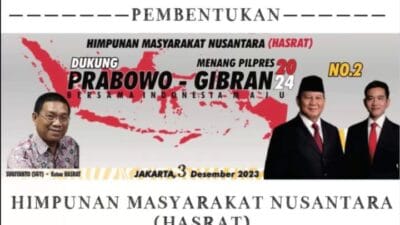 Milad Pertama Relawan Mandiri Pendukung Prabowo-Gibran, “Hasrat”