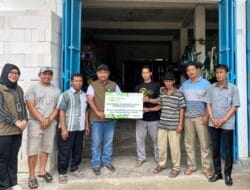 Pegadaian Kanwil XII Surabaya Berikan Bantuan Pembangunan Jembatan Beton di Dusun Plumpang