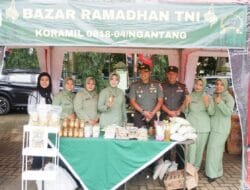 Kodim 0818/Malang-Batu dan Persit KCK Turut Meriahkan Bazar Murah Ramadhan di Rampal