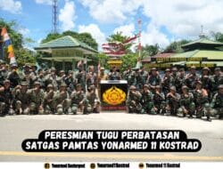 Anggota Yonarmed 11 Kostrad Berhasil Dirikan Tugu di Perbatasan RI – Malaysia 