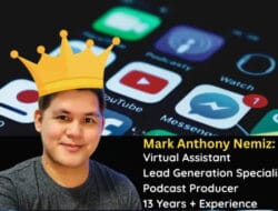 PH Virtual Assistant Mark Anthony Nemiz Recognized as Top Podcast Producer and Lead Generation Specialist in 2025