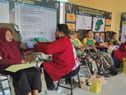Berdayakan Masyarakat, TMMD 125 Bojonegoro Gelar Sosialisasi Pertolongan Pertama dan Bakti Sosial Donor Darah