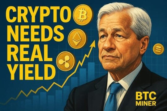 Ethereum ETF Buzz Stalls—Jamie Dimon Says “Crypto Needs Real Yield,” Investors Turning to BTC Miner for 7%+ Daily Returns