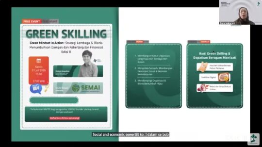 Webinar Green Skilling #22 Sukses Dorong Kolaborasi Pendidikan dan Lingkungan