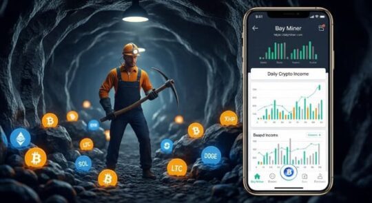BAY Miner Launches Free Mobile Cloud Mining Platform for BTC, ETH, SOL, XRP, LTC & DOGE