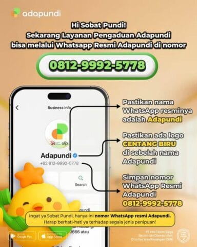 Perkuat Keamanan Konsumen, Adapundi Hadirkan Nomor WhatsApp Resmi