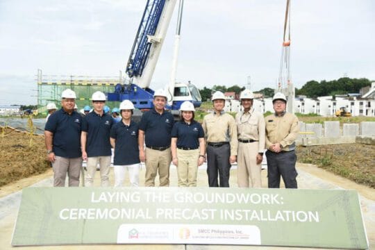 P.A. Properties Hankyu Hanshin and SMCC Philippines, Inc. hold a precast installation at Idesia San Jose del Monte