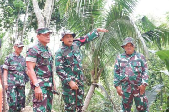 Dansatgas TMMD 126 Kodim Pacitan Dampingi Tim Wasev Tinjau Lokasi TMMD Desa Petungsinarang