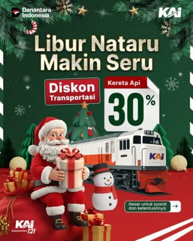 Keberangkatan KA dari Daop 1 Jakarta, yg mendapatkan discount 30 Persen, ini daftarnya