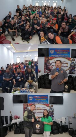 Bikers HDCI dan RGOG Tangerang Berbagi Baksos Natal di Gereja GSJA Filadelfia