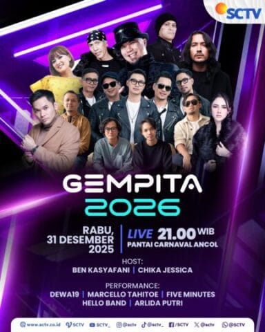 SCTV Persembahkan Gempita 2026, Konser Musik dan Film Layar Lebar Pilihan