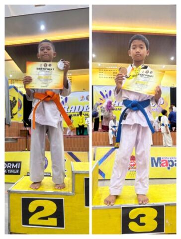 Aldebaran dan Winandiko, Siswa SD Alam Al Izzah, Sabet Medali Perak dan  Perunggu di Kejuaraan Raden Cup DKKI Jatim