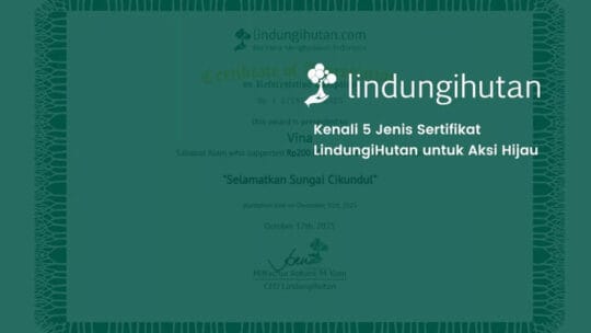 LindungiHutan Hadirkan 5 Jenis Sertifikat Digital sebagai Bukti Kontribusi Nyata Aksi Konservasi