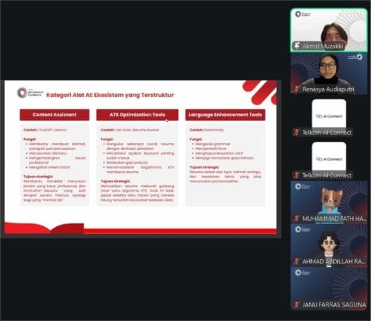 Telkom AI Center of Excellence Tingkatkan Literasi AI Mahasiswa melalui Workshop Persiapan Dunia Kerja