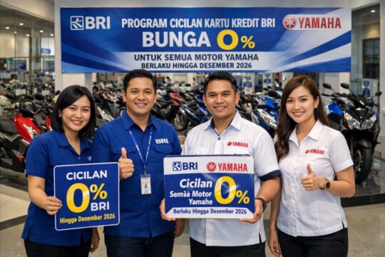 BRI dan Yamaha Hadirkan Cicilan Kartu Kredit 0 Persen hingga 24 Bulan, Berlaku Sepanjang 2026