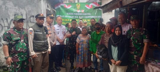 Dandim 0503/JB Kolonel Kav Sigit Dharma Wiryawan Hadiri Giat Ground Breaking Jembatan Garuda dan Gentengisasi Secara Virtual