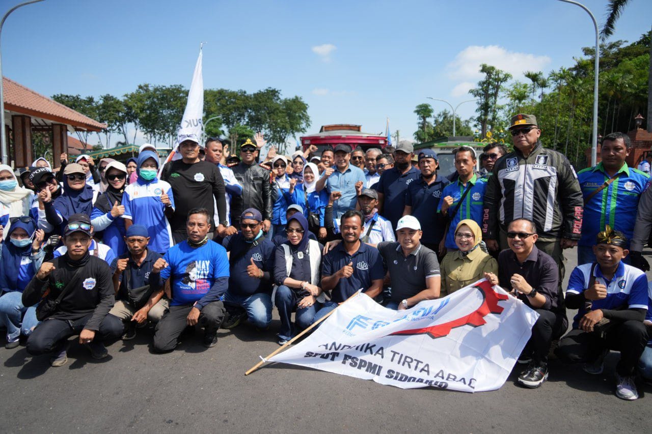 May Day, Pemkab Sidoarjo Komitmen Kawal Hak Buruh dan Pendidikan Anak  Buruh