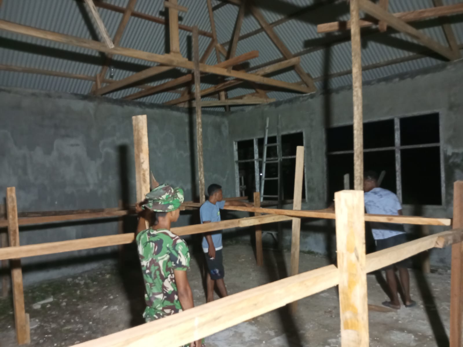 TMMD Ke-128 Bangun Harapan Pendidikan Lewat Perpustakaan Desa