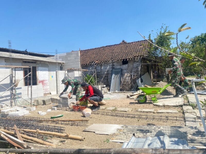 Semangat Gotong Royong Warnai Pembesian RTLH Bapak Koko Margono, Satgas TMMD Optimistis Rampung Tepat Waktu