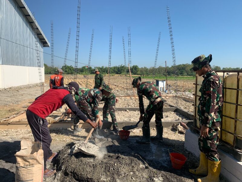 Mushola dan Toilet Mulai Terbentuk, Satgas TMMD Percepat Pembangunan Rest Area Sembung–Sukorame