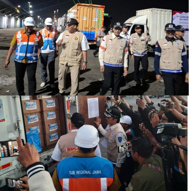 Pelindo bersama Bambang Haryo Soekartono, DLU, GAPASDAP Dukung Pengiriman 12 Truk Bantuan Kemanusiaan untuk Korban Gempa NTT melalui KM Dharma Rucitra VIII