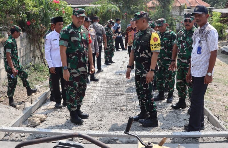 Ditinjau Tim Wasev Ster TNI, Pelaksanaan TMMD 129 di Kesongo Bojonegoro Panen Pujian