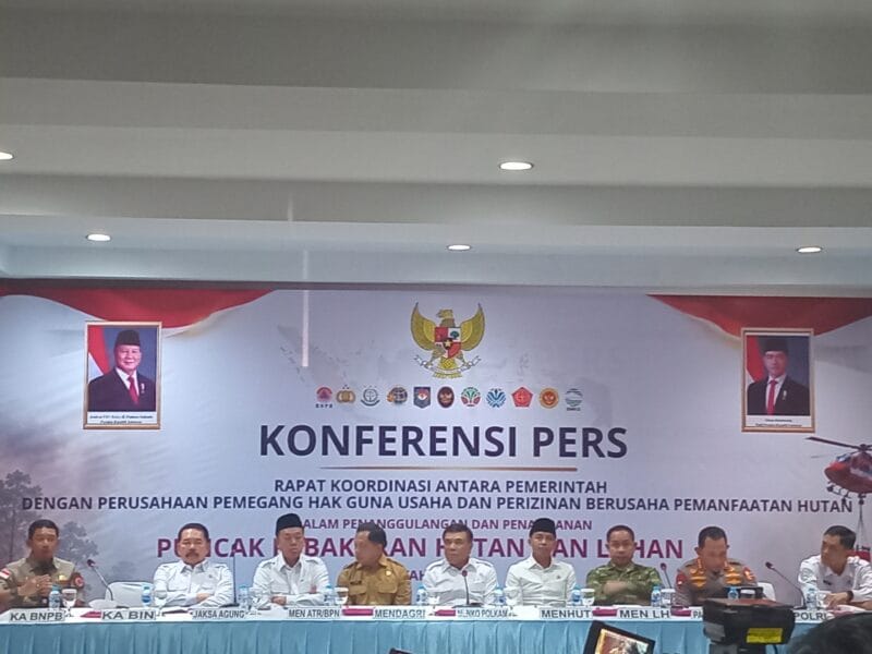 Pimpin Rakor, Menko Polkam Akan Tindak Tegas Pelaku Karhutla