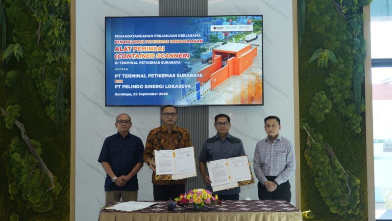 Dukung Ekosistem Pelabuhan Aman dan Transparan, PT Pelindo Sinergi Lokaseva dan PT Terminal Petikemas Surabaya Hadirkan Container Scanner  di Surabaya