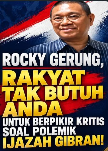 Rocky Gerung, Rakyat Tak Butuh Anda untuk Berpikir Kritis soal Polemik Ijazah Gibran!